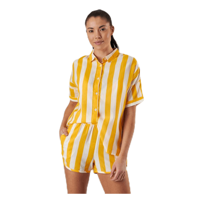 Shirt Short Sleeve Nibe Big Stripes Yellow
