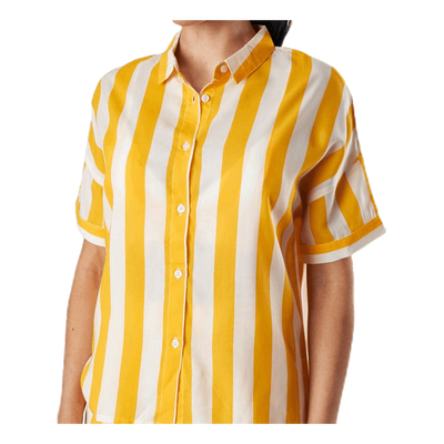 Shirt Short Sleeve Nibe Big Stripes Yellow