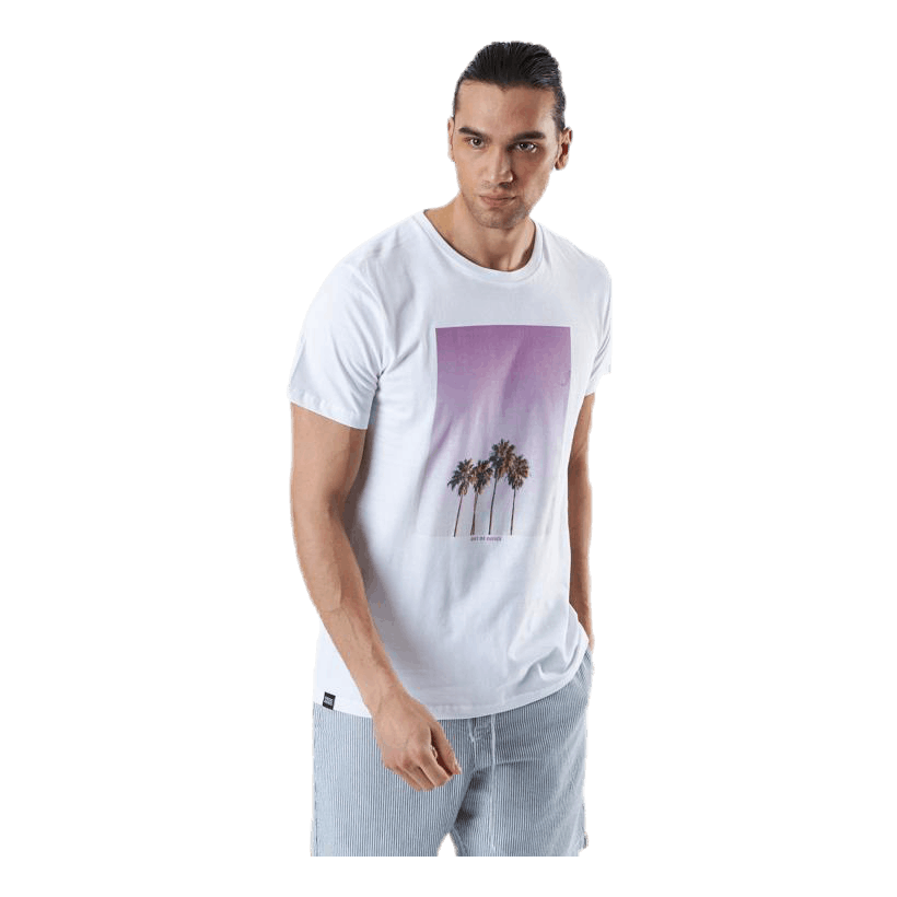 Stockholm Purple Palms White