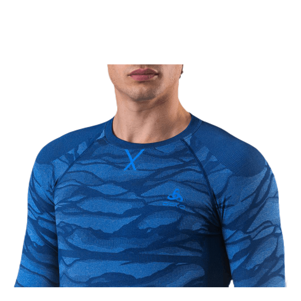 Suw Top Crew Neck L/S Performance Blackcomb Blue