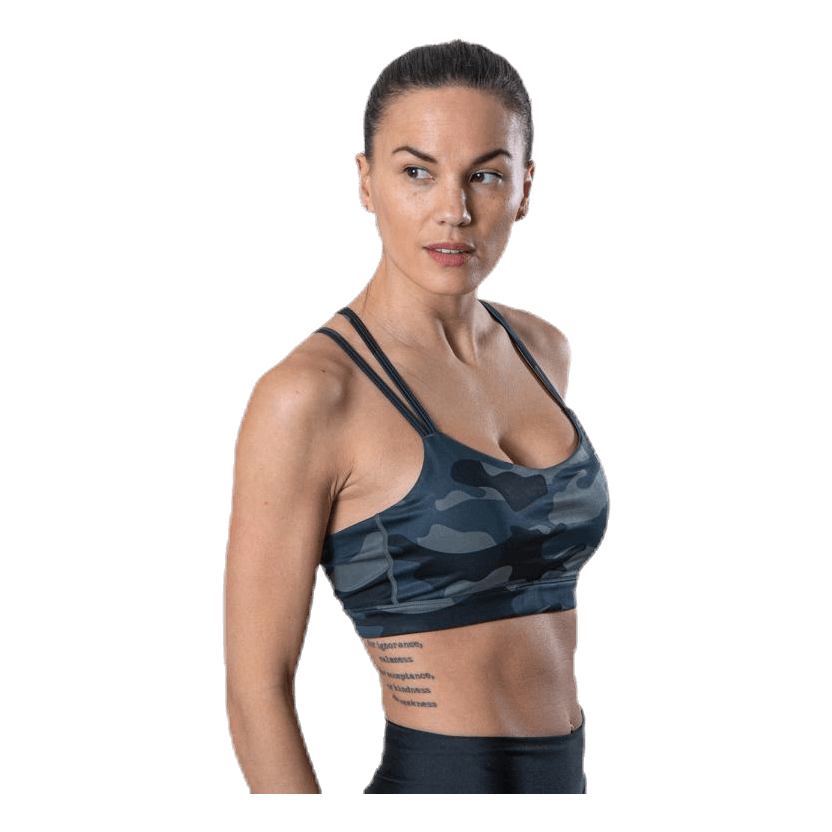 Medium Support Bra Camo Patterned/Black