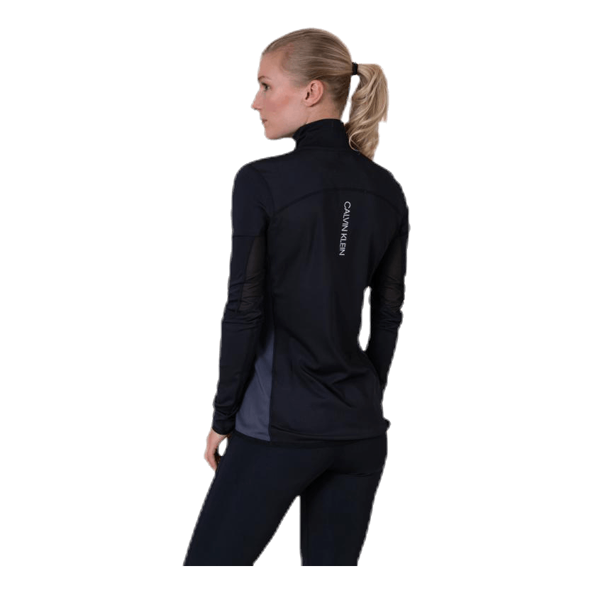 Long Sleeve 1/2 Zip Top Black