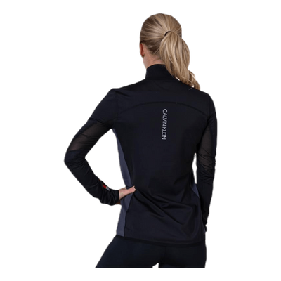Long Sleeve 1/2 Zip Top Black