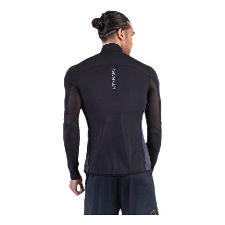 Long Sleeve 1/2 Zip Top Black