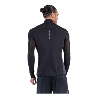 Long Sleeve 1/2 Zip Top Black