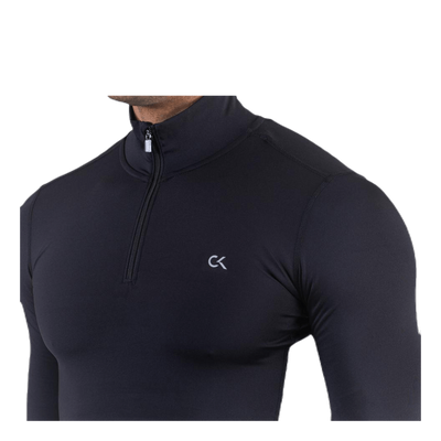Long Sleeve 1/2 Zip Top Black