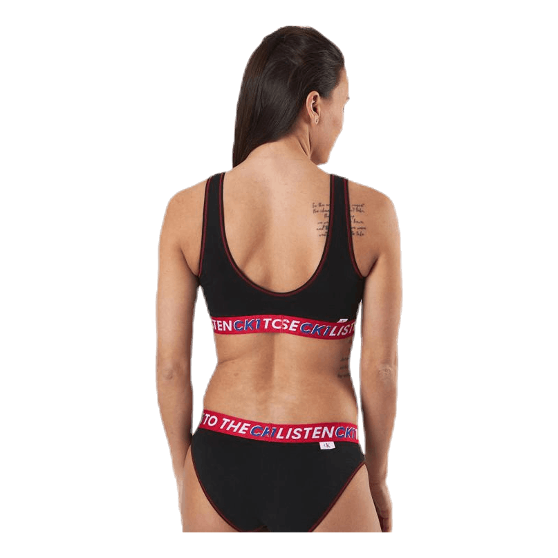 Ck One Listen Unlined Bralette Black/Red