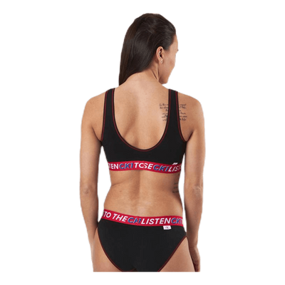 Ck One Listen Unlined Bralette Black/Red