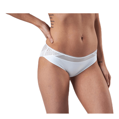 Pique Lace Bikini Brief White