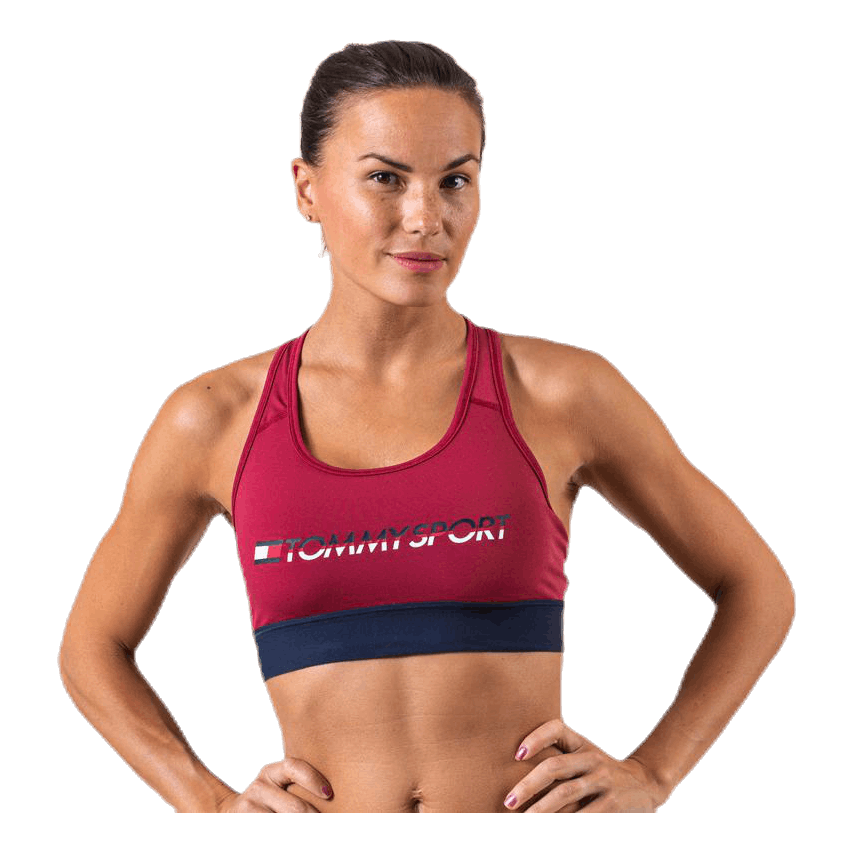 Sports Bra Medium Tri Logo Red