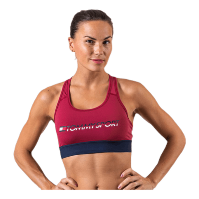 Sports Bra Medium Tri Logo Red