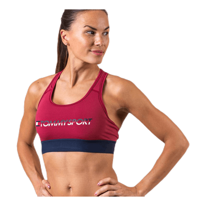 Sports Bra Medium Tri Logo Red