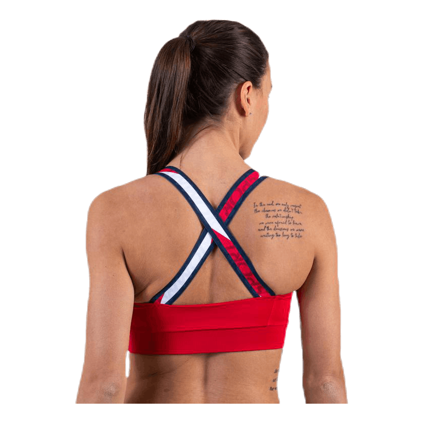 Tape Bra Medium Impact Red