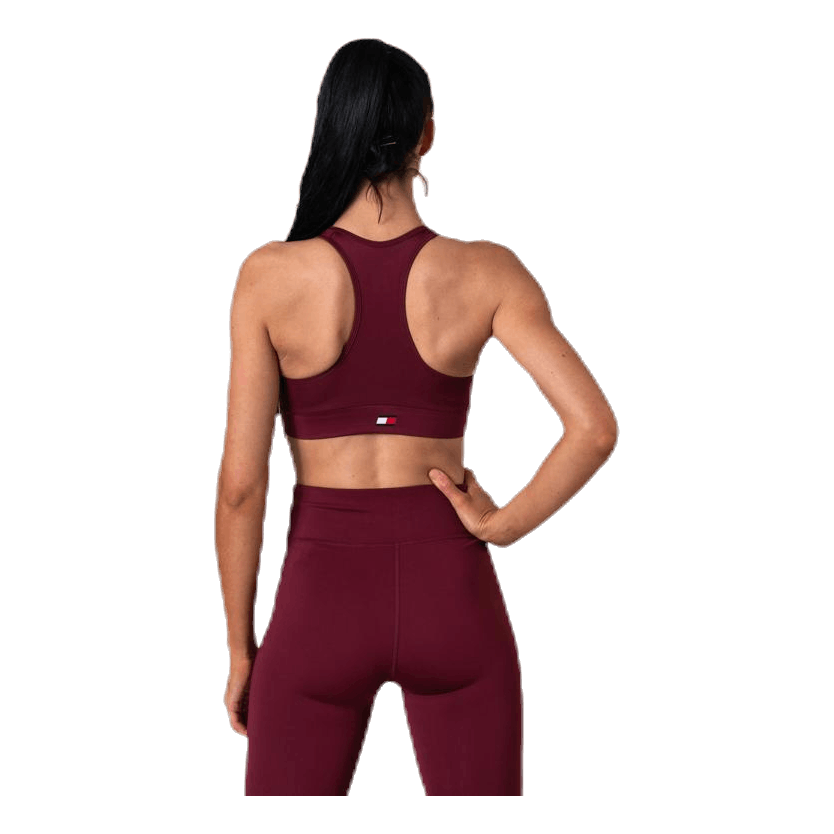 Mid Support Bra Logo Red