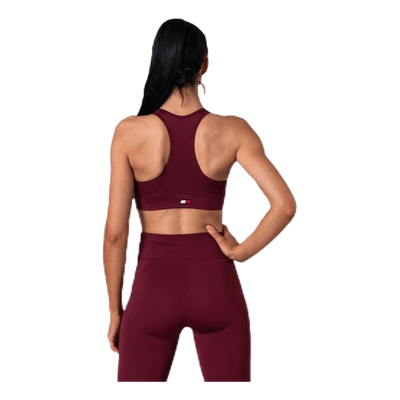 Mid Support Bra Logo Red