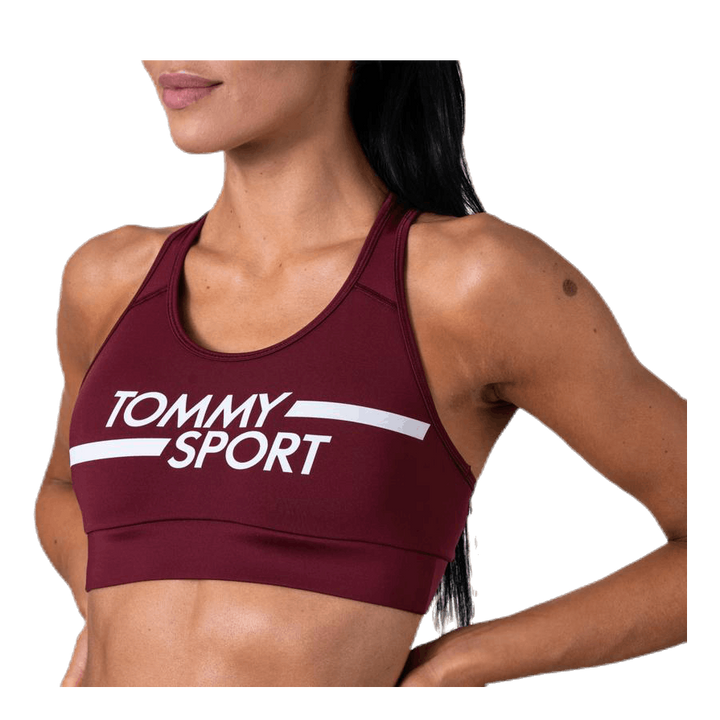 Mid Support Bra Logo Red