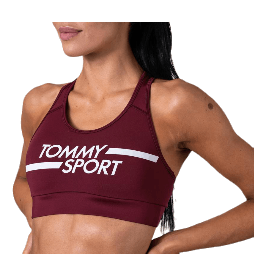 Mid Support Bra Logo Red