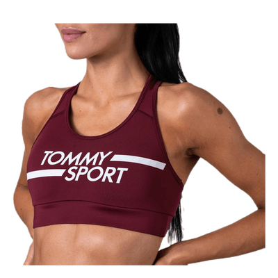 Mid Support Bra Logo Red