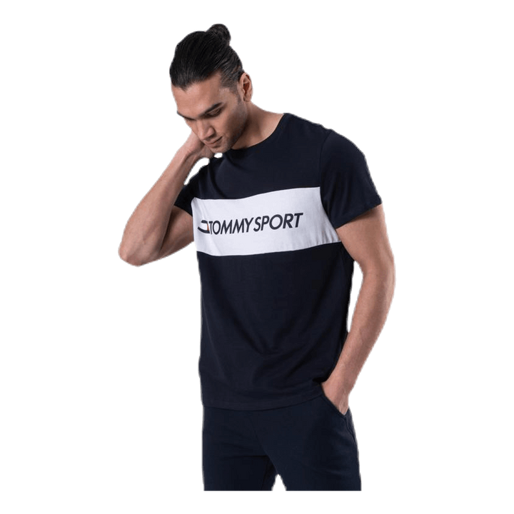 Colourblock Logo Top Blue