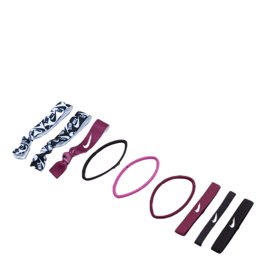 Mixed Ponytail Holder 9PK Patterned