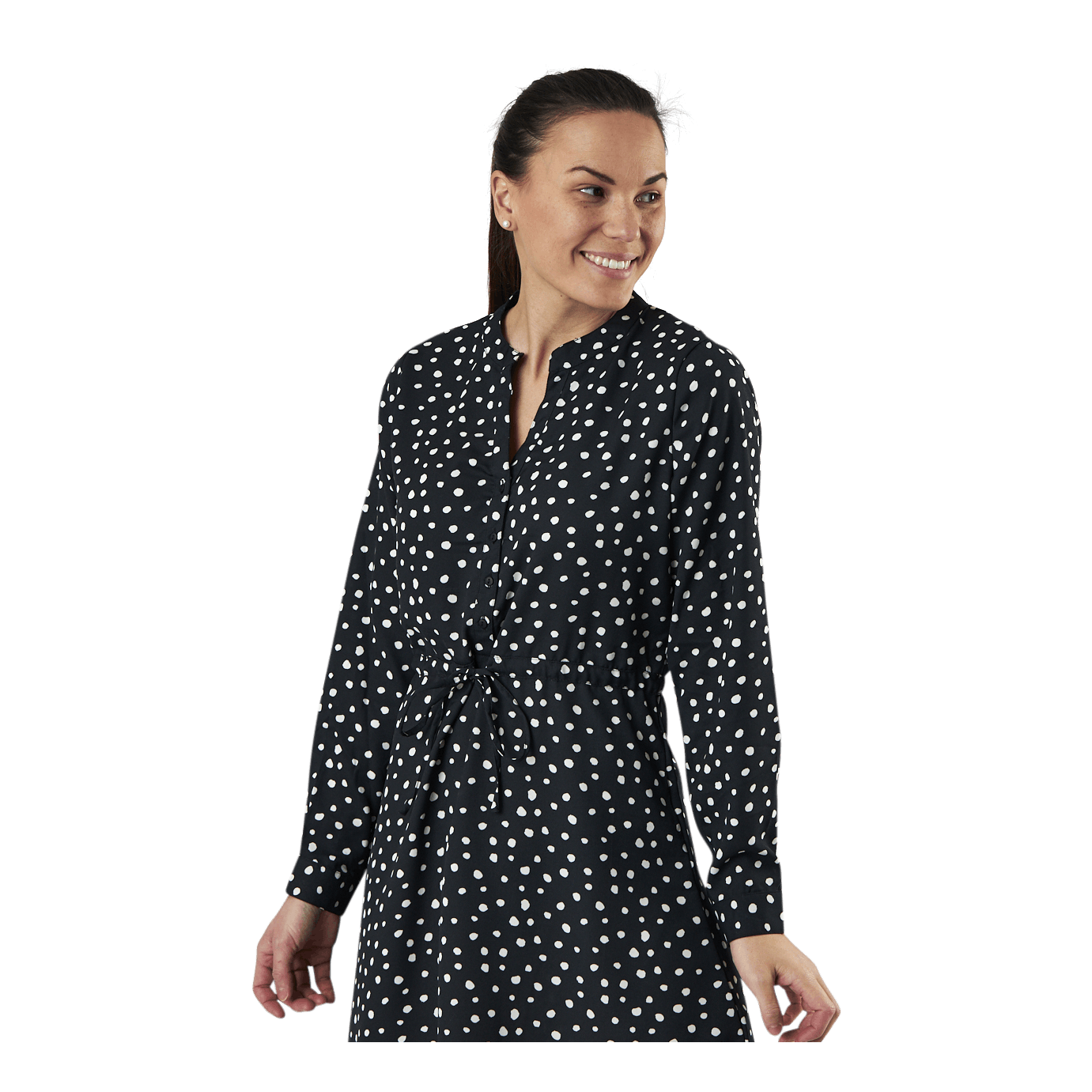 Cory L/S V-Neck Tunic Wvn Black