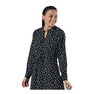 Cory L/S V-Neck Tunic Wvn Black