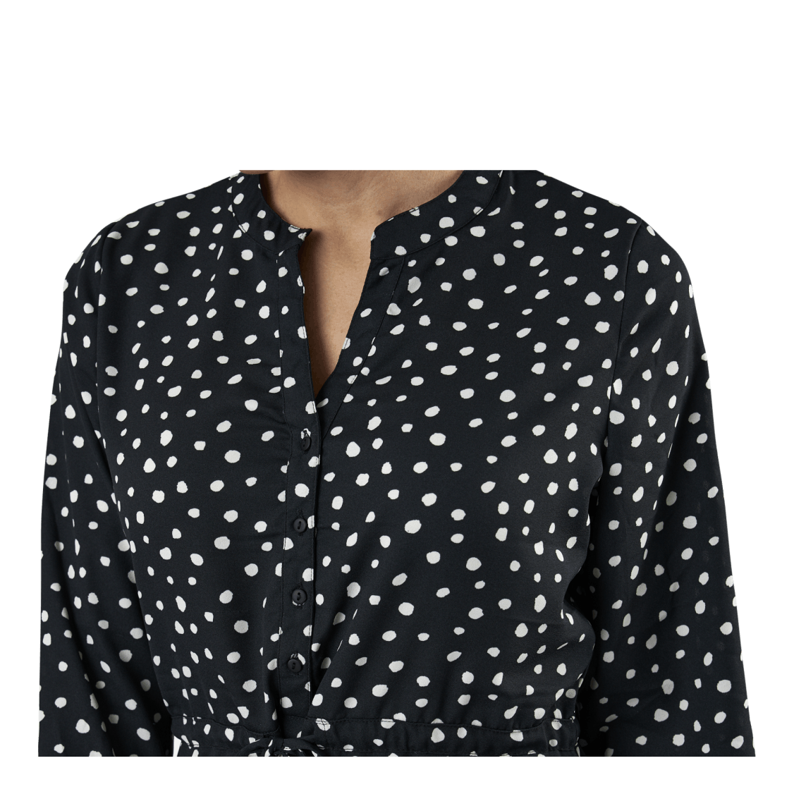 Cory L/S V-Neck Tunic Wvn Black