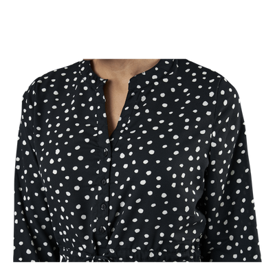 Cory L/S V-Neck Tunic Wvn Black