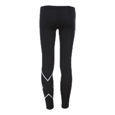 Girl`s Compression Tights-U Junior Black/Silver