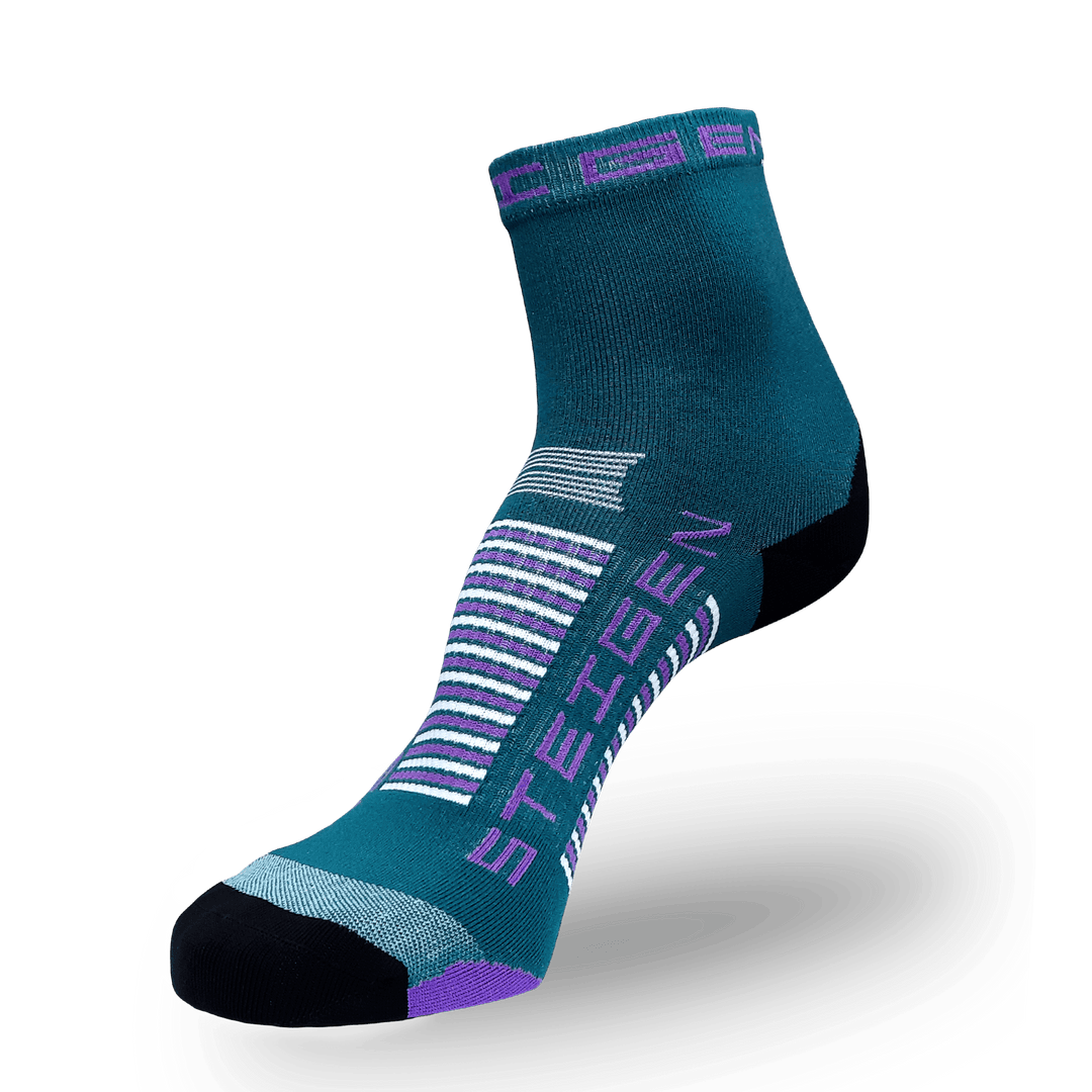 Steigen Running Socks Half Length in Spruce, side view