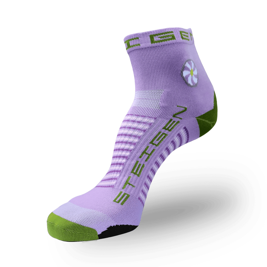 Steigen Running Socks Quarter Length in Lavender, side view