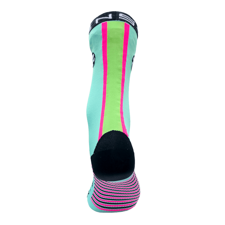 Steigen Running Socks Three-Quarter Length in Licorice Allsorts, back view