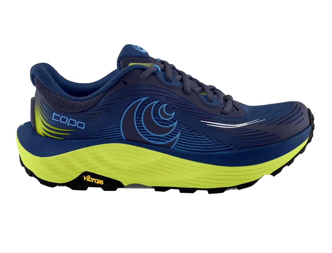 Topo Athletic Ultraventure 5 men's trail running shoe in blue/lime