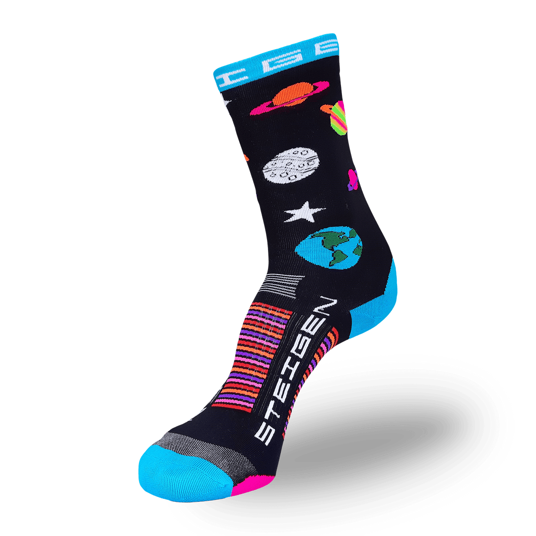 Steigen Running Socks Three-Quarter Length in Solar System, side view
