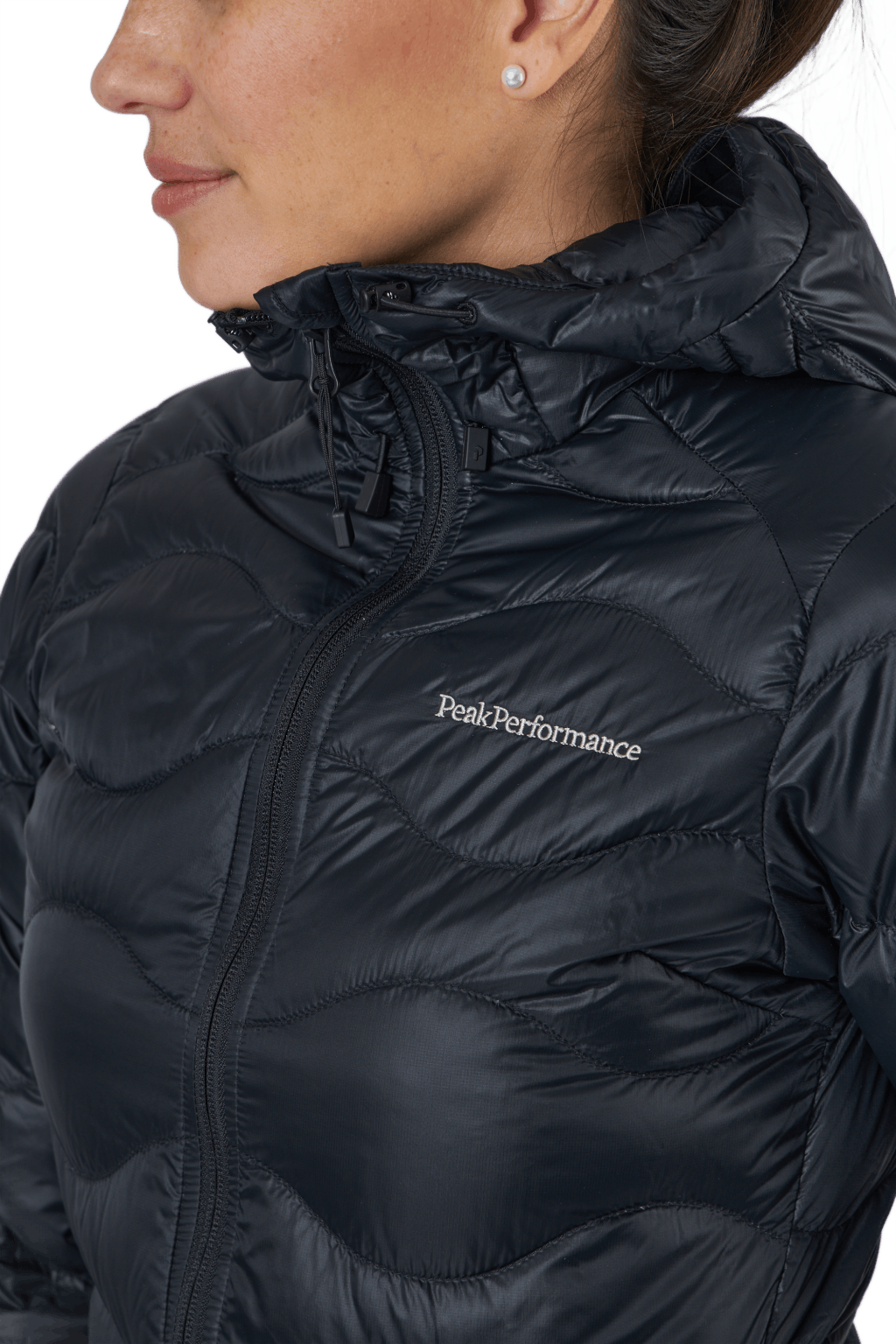 W Helium Down Hood Jacket Black