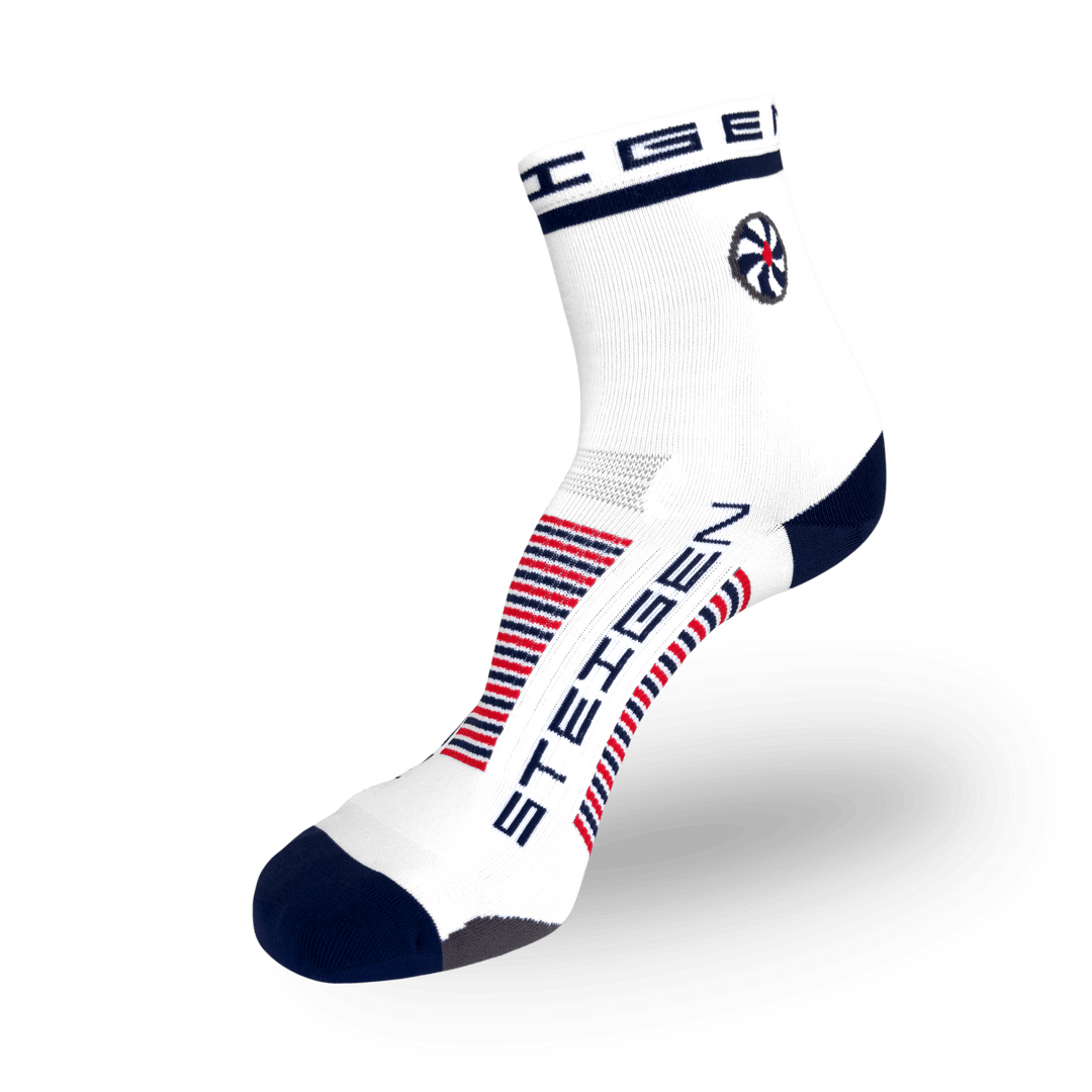 Steigen Running Socks Half Length in White, side view