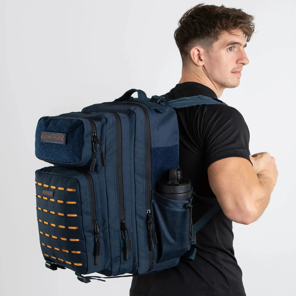 Large Navy &amp; Orange 45l Hero 2 Dark Blue Orange