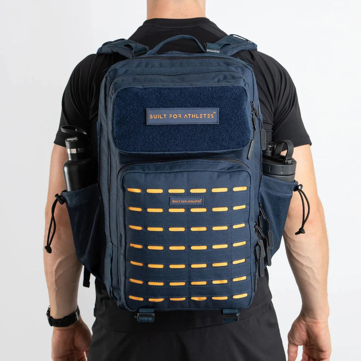 Large Navy &amp; Orange 45l Hero 2 Dark Blue Orange
