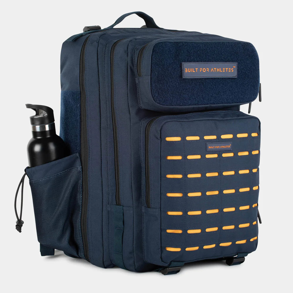 Large Navy &amp; Orange 45l Hero 2 Dark Blue Orange