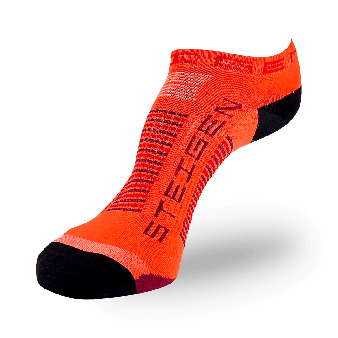 Steigen Running Socks Zero Length in Orange, side view