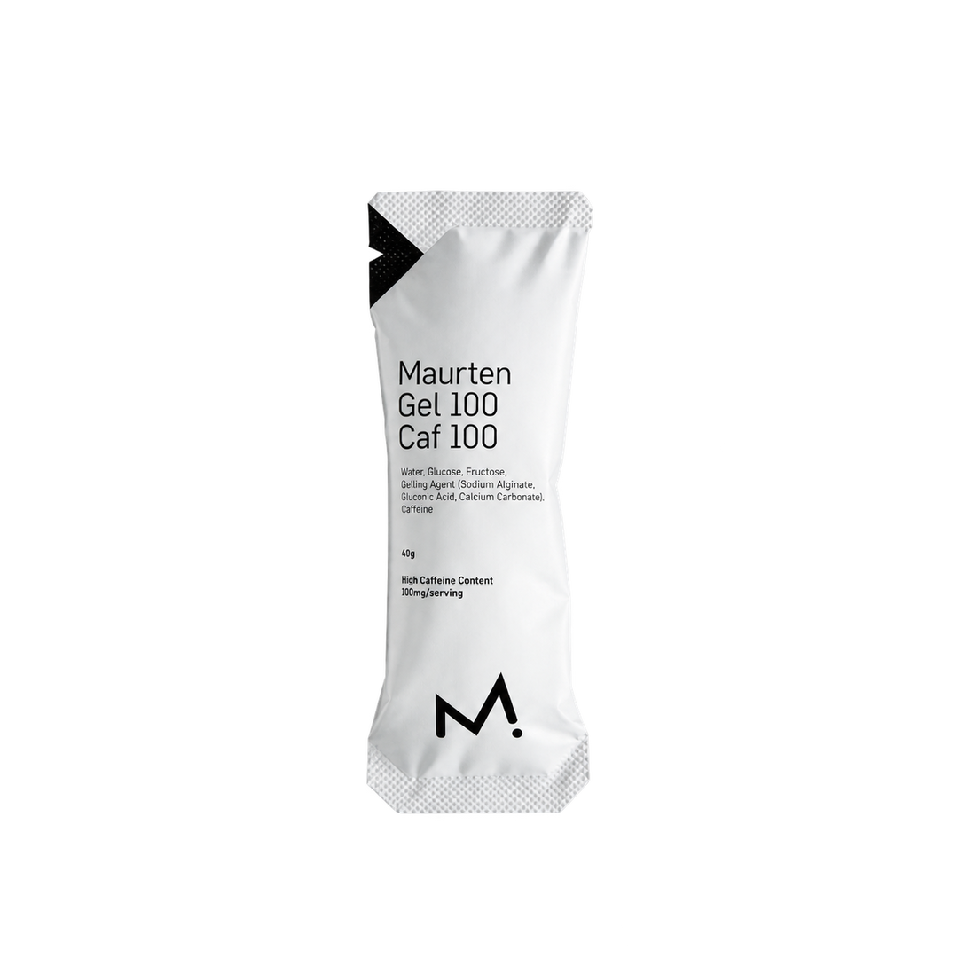 Maurten Gel 100 CAF 100, frilagd förpackning
