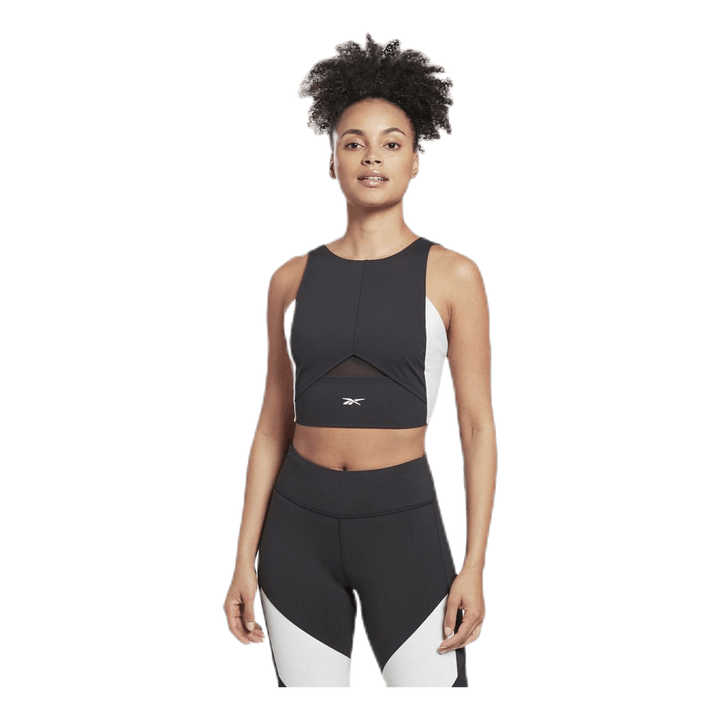 Colorblock Crop Top Black