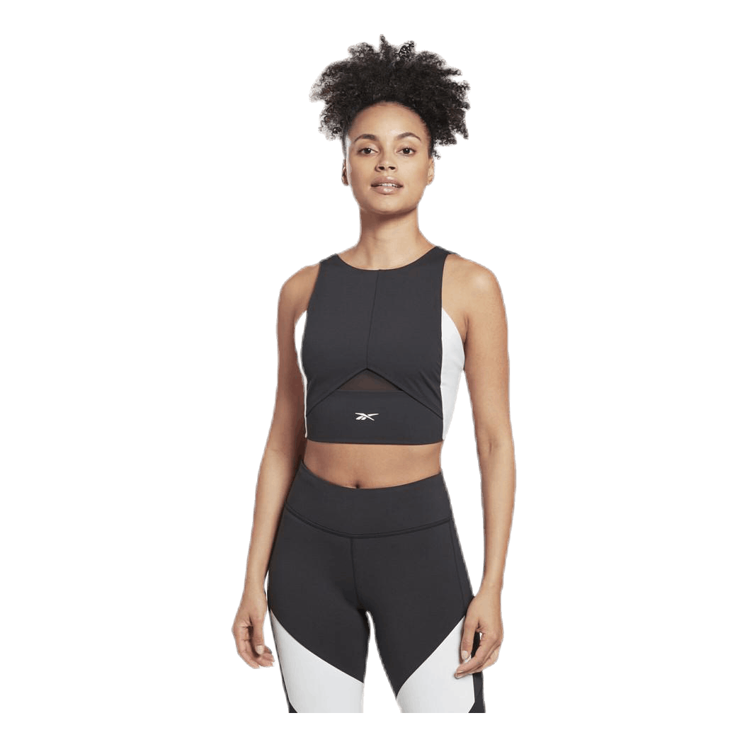 Colorblock Crop Top Black