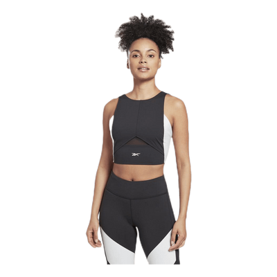 Colorblock Crop Top Black