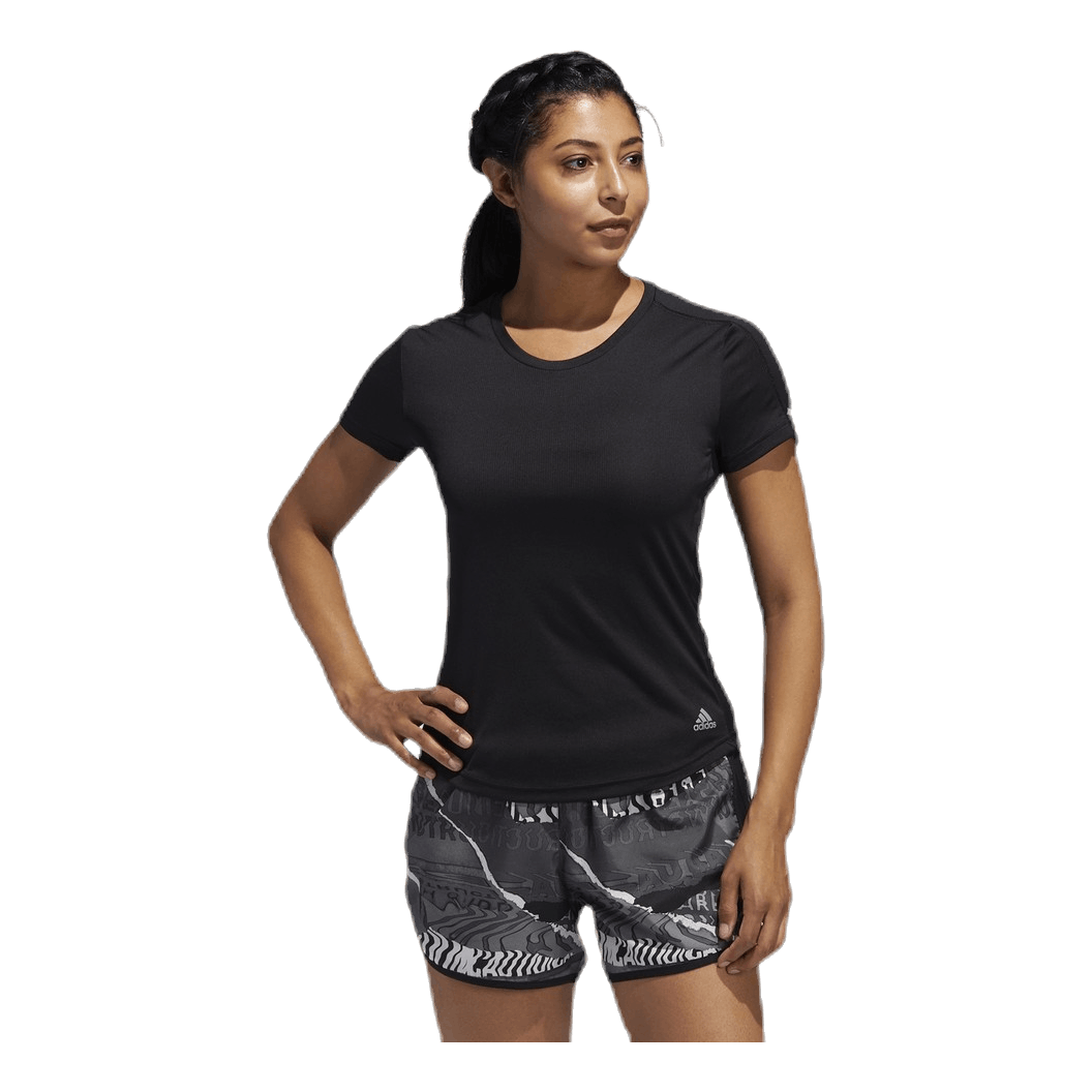 Adidas Run It Short Sleeve Tee Women Black