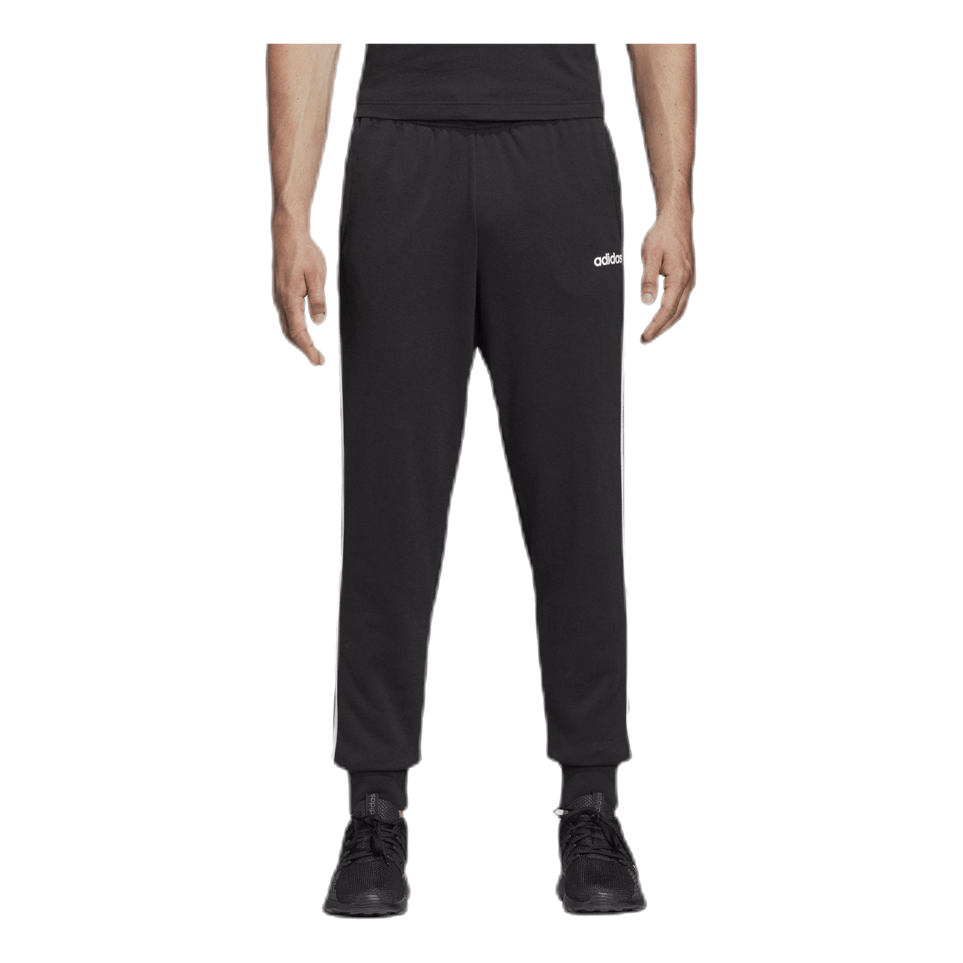 Essentials 3 Stripes Tapered Pant Ft Cuffed Black / White