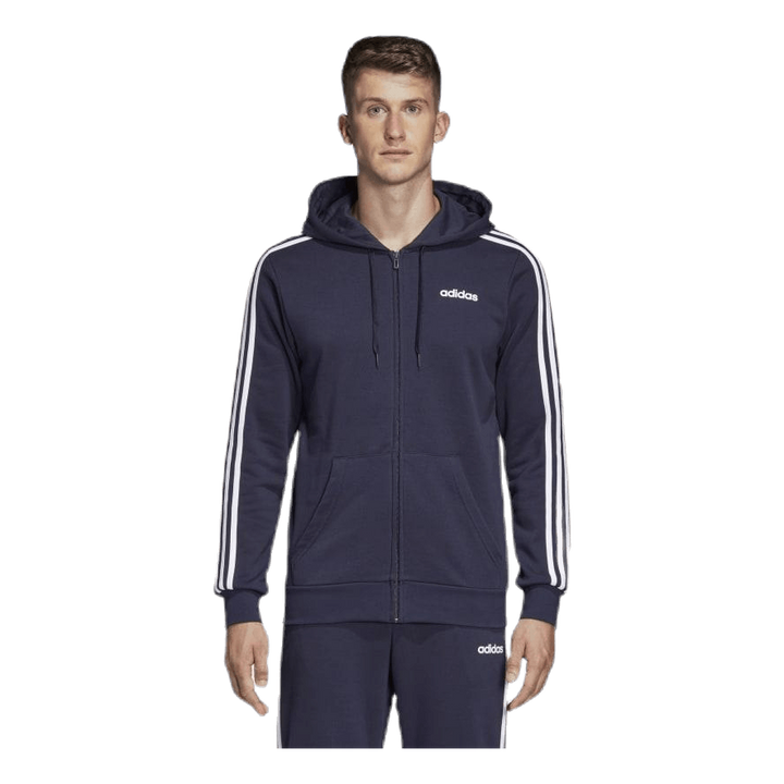 Essentials 3 Stripes Fullzip French Terry Legend Ink / White