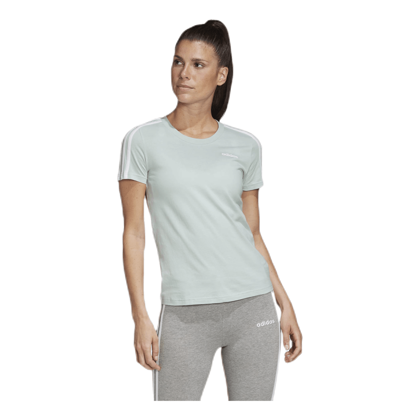 Essentials 3S Slim Tee Green Tint / White