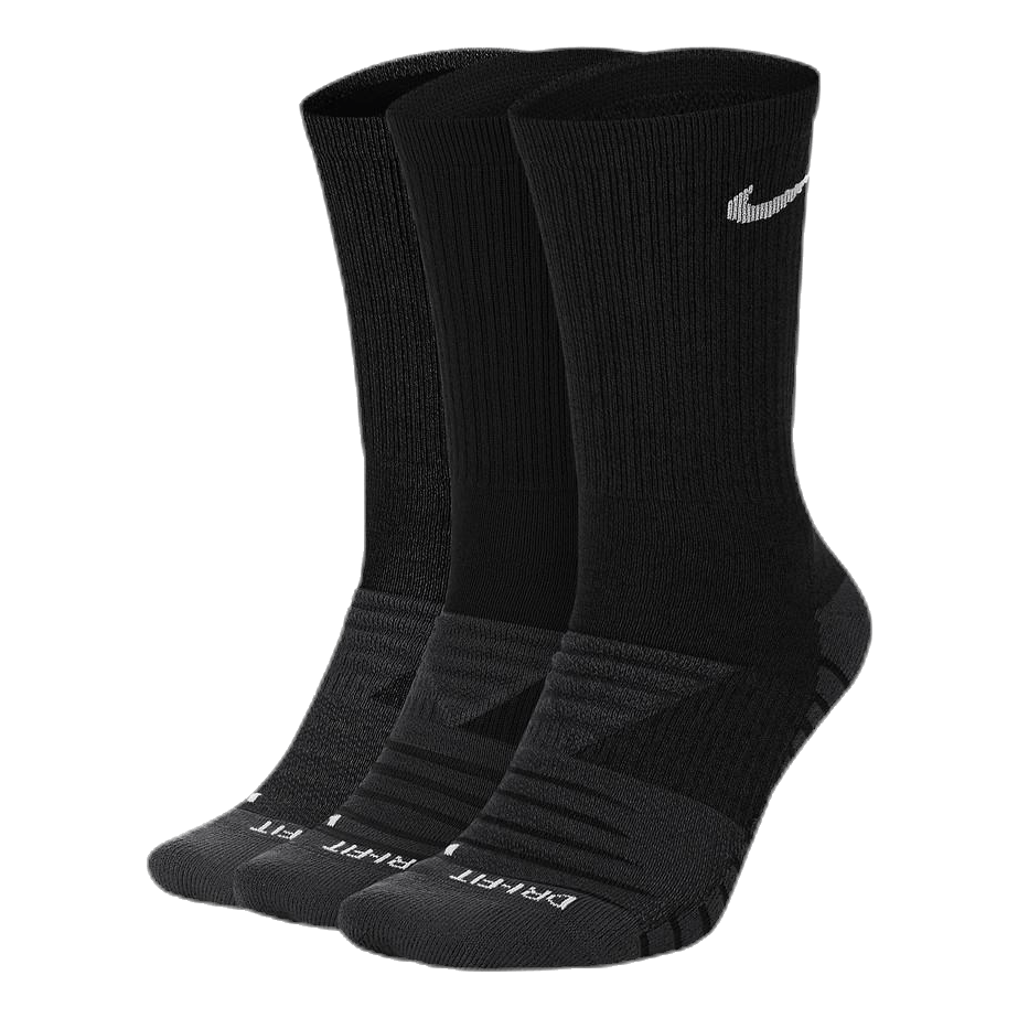 Everyday Max Cushioned Training Crew Socks (3 Pairs) BLACK/ANTHRACITE/WHITE