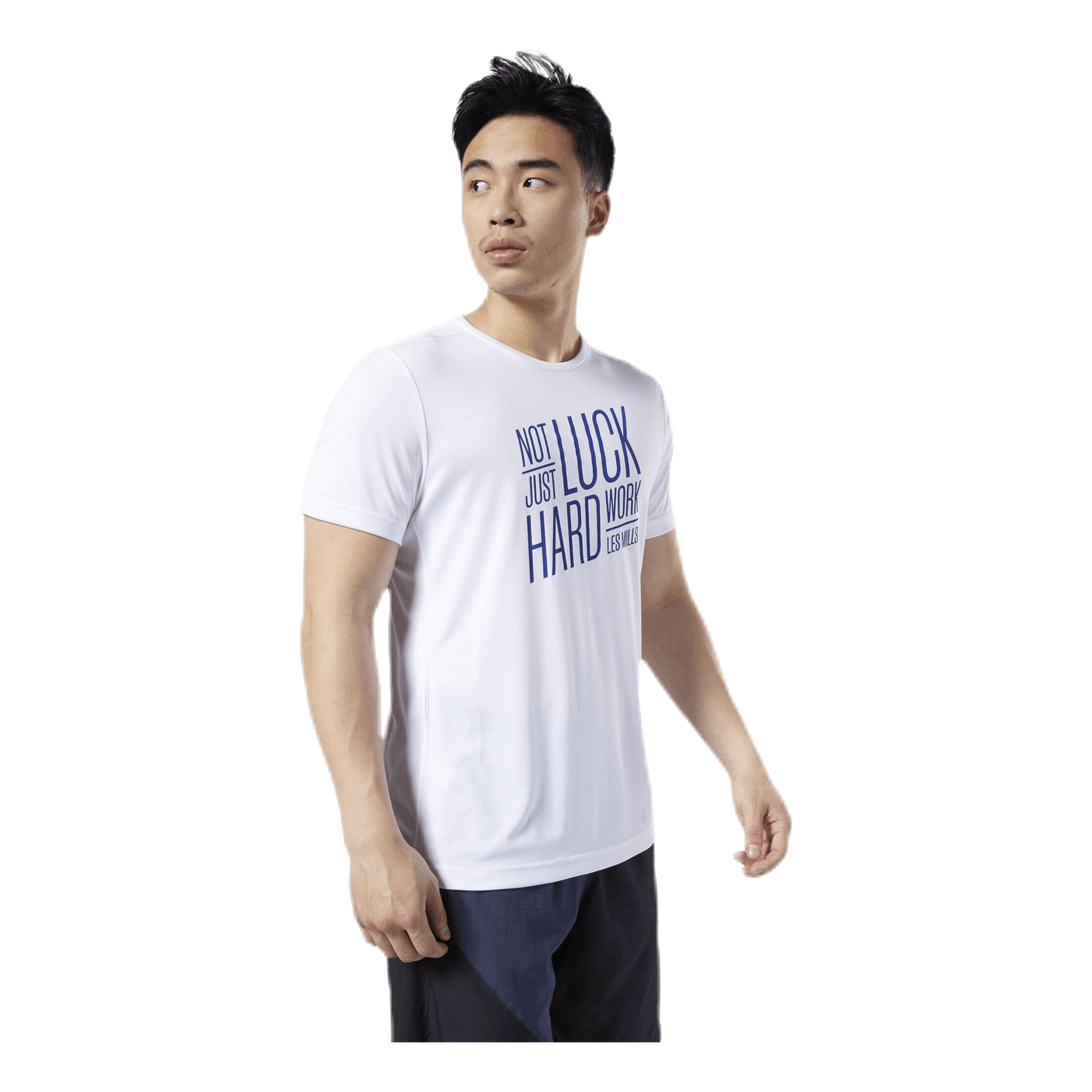 Les Mills Poly Graphic SS Tee White